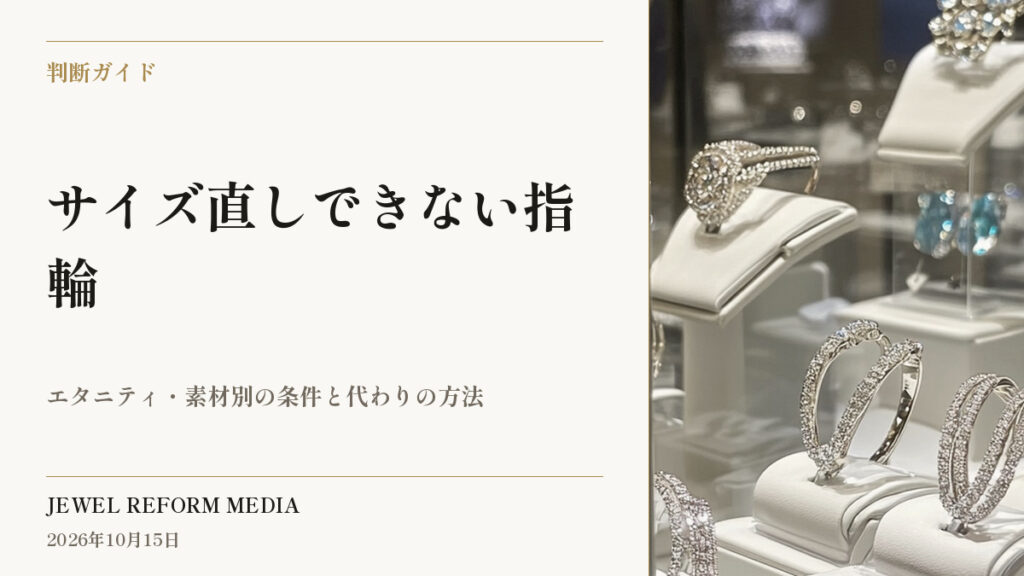 サイズ直しできない指輪｜エタニティ・素材別の条件と代わりの方法